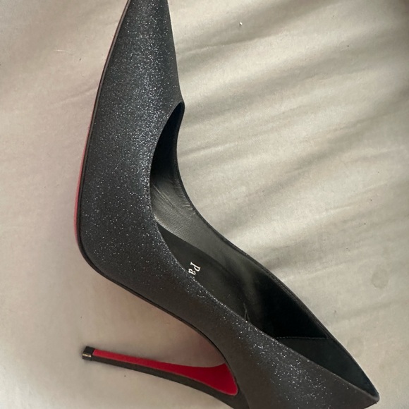 Christian Louboutin Glitter Black Heels - Picture 6 of 6